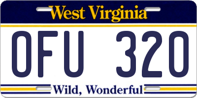 WV license plate OFU320