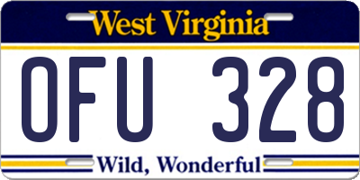 WV license plate OFU328