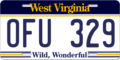 WV license plate OFU329