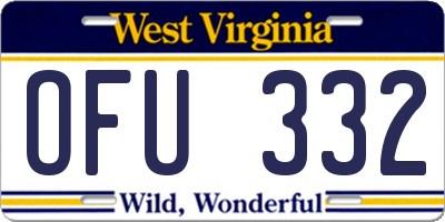 WV license plate OFU332