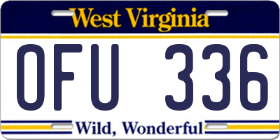WV license plate OFU336