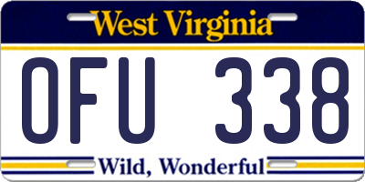 WV license plate OFU338