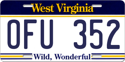 WV license plate OFU352