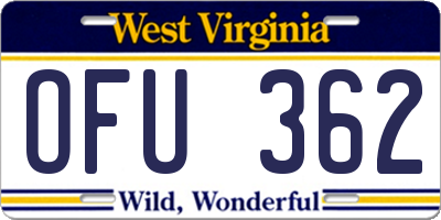 WV license plate OFU362