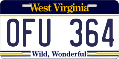 WV license plate OFU364