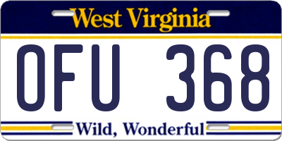 WV license plate OFU368