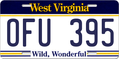 WV license plate OFU395