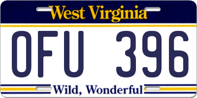 WV license plate OFU396