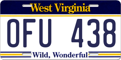WV license plate OFU438