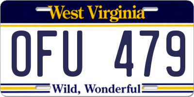 WV license plate OFU479