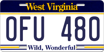 WV license plate OFU480