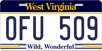 WV license plate OFU509