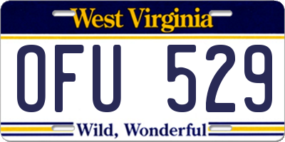 WV license plate OFU529