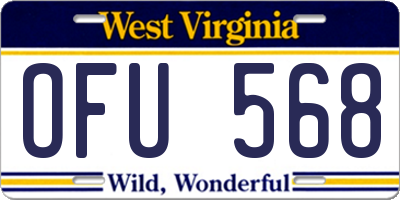 WV license plate OFU568