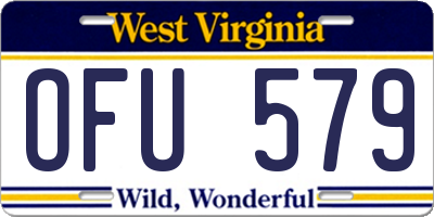 WV license plate OFU579