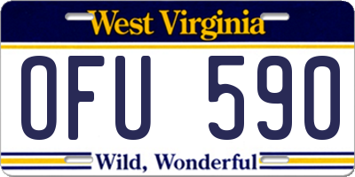 WV license plate OFU590