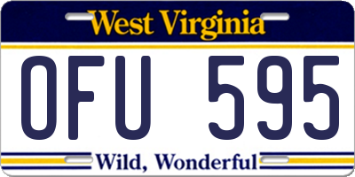 WV license plate OFU595