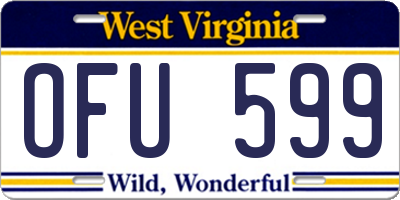 WV license plate OFU599