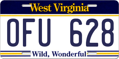 WV license plate OFU628