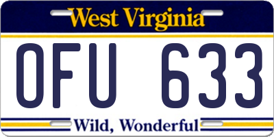 WV license plate OFU633