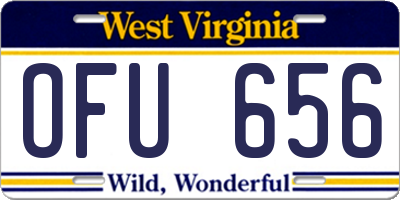 WV license plate OFU656