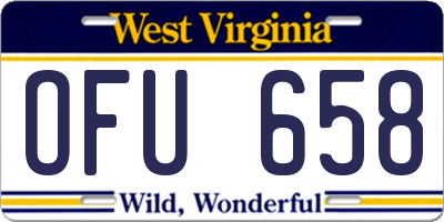 WV license plate OFU658