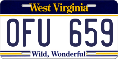 WV license plate OFU659