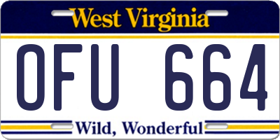 WV license plate OFU664