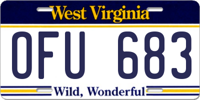 WV license plate OFU683