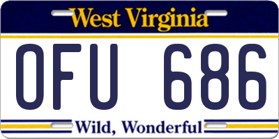 WV license plate OFU686