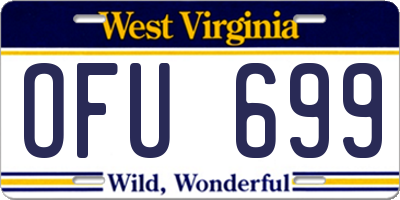 WV license plate OFU699