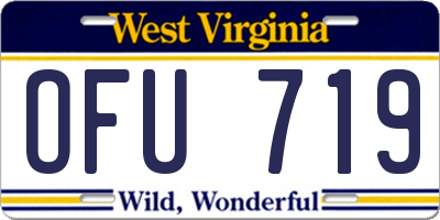WV license plate OFU719