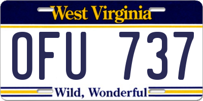 WV license plate OFU737