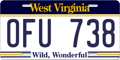WV license plate OFU738