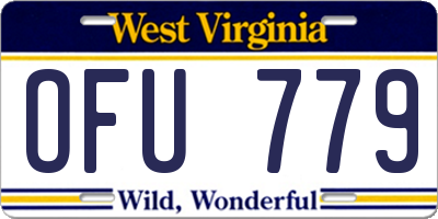 WV license plate OFU779