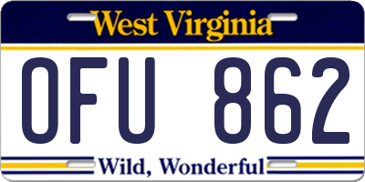 WV license plate OFU862