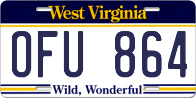WV license plate OFU864