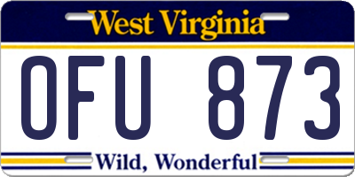 WV license plate OFU873