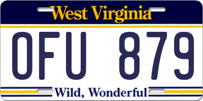 WV license plate OFU879