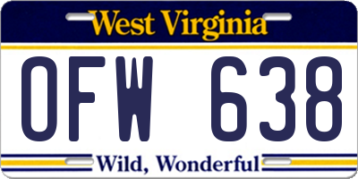WV license plate OFW638