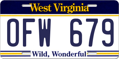 WV license plate OFW679