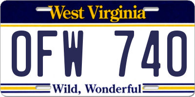 WV license plate OFW740