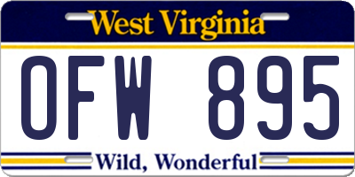 WV license plate OFW895