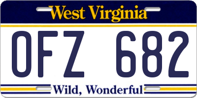 WV license plate OFZ682