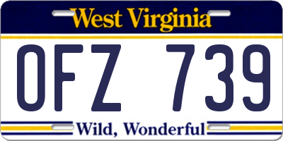 WV license plate OFZ739