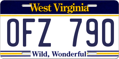 WV license plate OFZ790