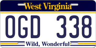 WV license plate OGD338