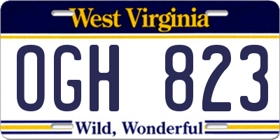 WV license plate OGH823