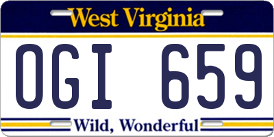 WV license plate OGI659