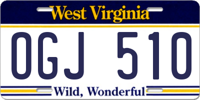 WV license plate OGJ510